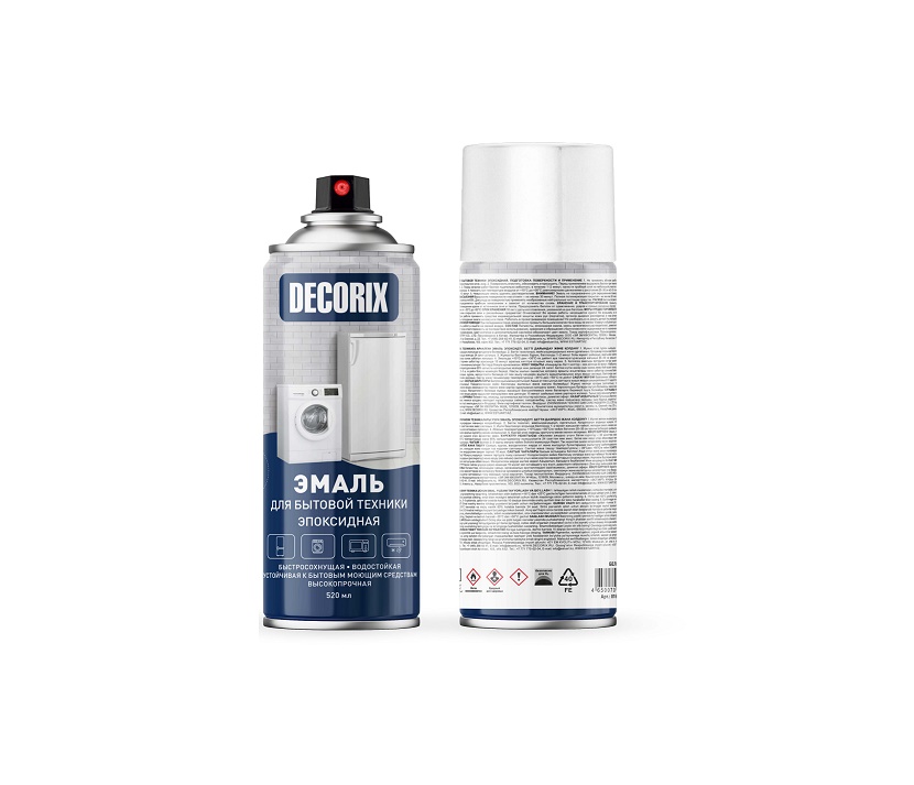 Эмаль для бытовой техники белая аэрозольная DECORIX 0156-23 DX
